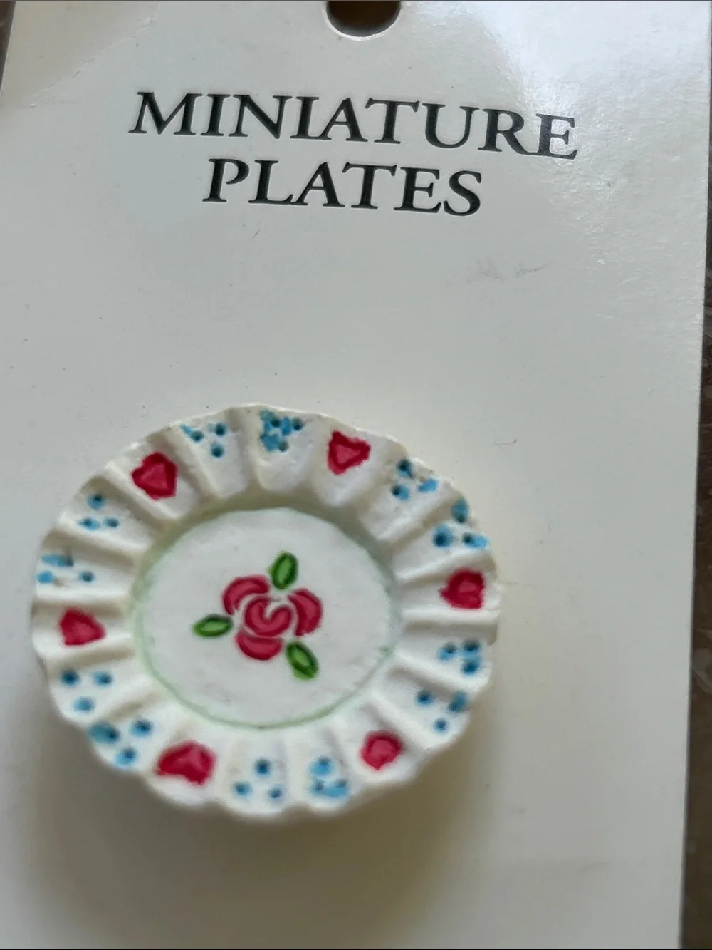 Vintage White Rose Plate Buttons